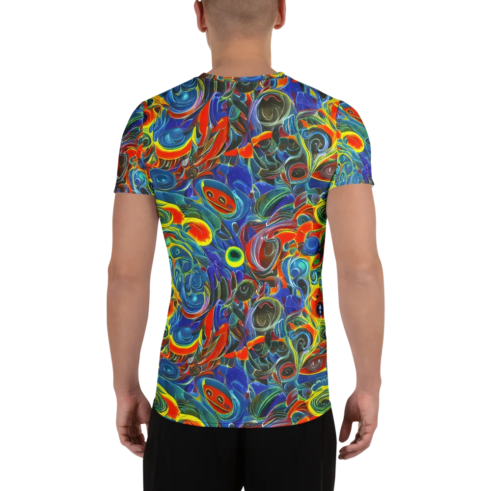 Neon Gyre on Men's Athletic T-Shirt — Back