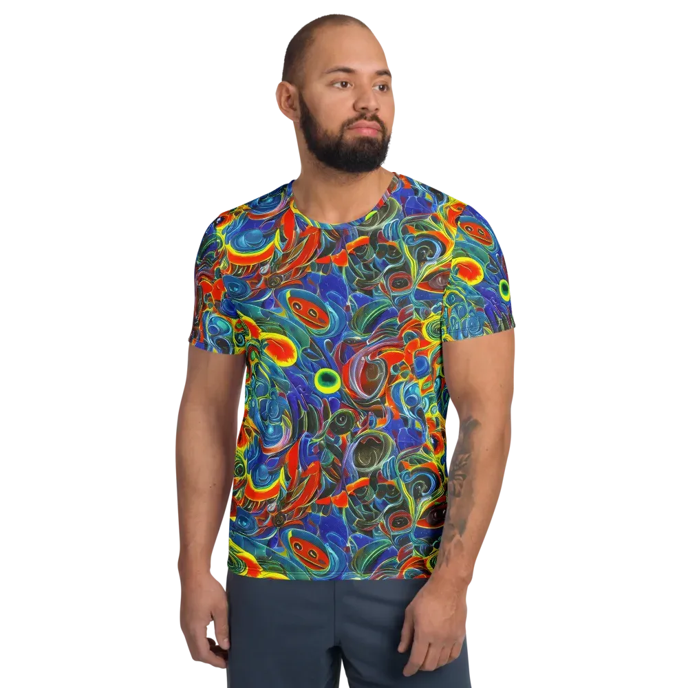 Neon Gyre on Men's Athletic T-Shirt — Front