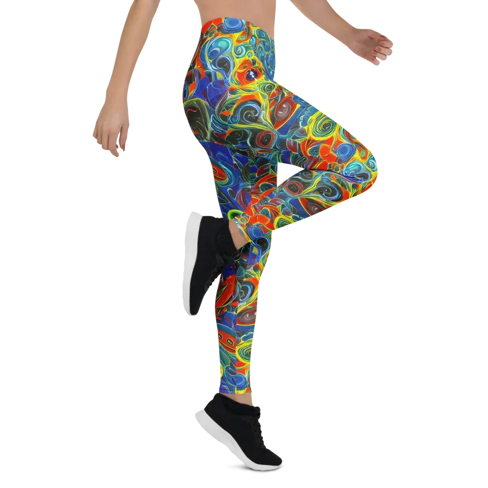 Neon Gyre on Leggings — Right