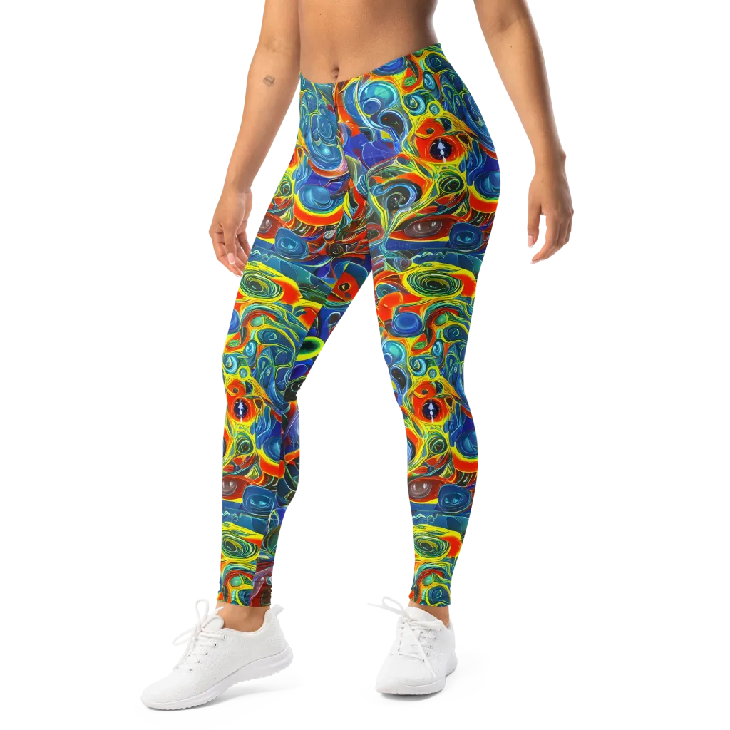 Neon Gyre on Leggings — Left Front