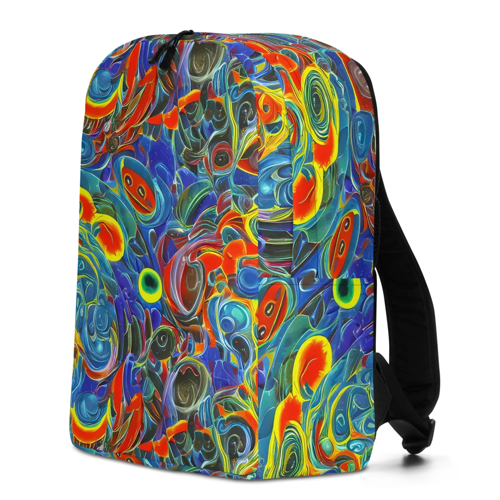 Neon Gyre on Minimalist Backpack — Left