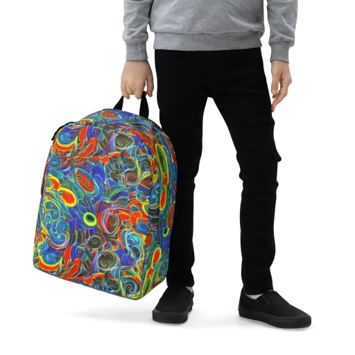 Neon Gyre on a Minimalist Backpack