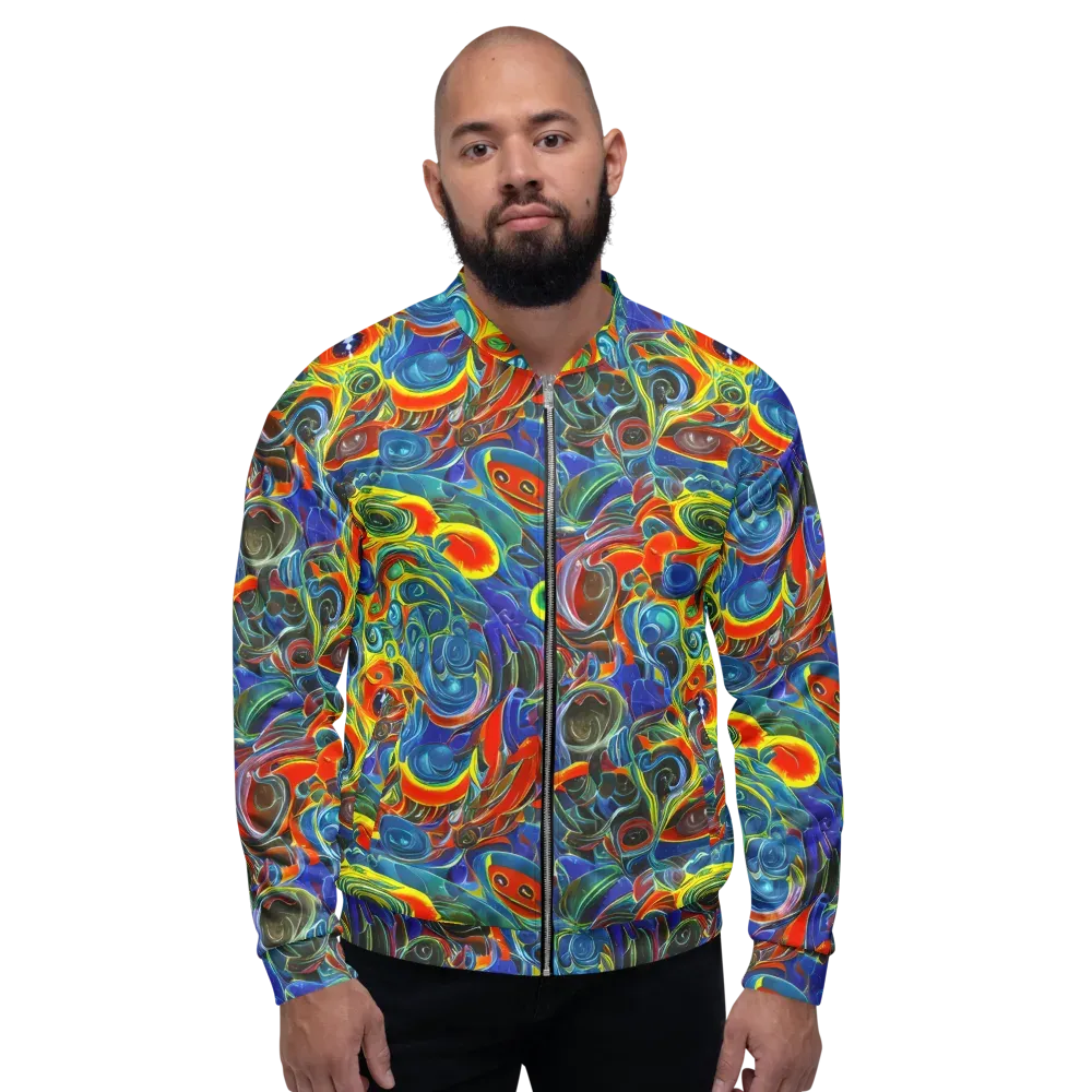 Neon Gyre on Bomber Jacket — Front