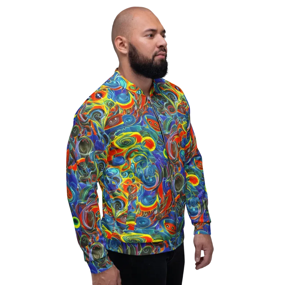Neon Gyre on Bomber Jacket — Right