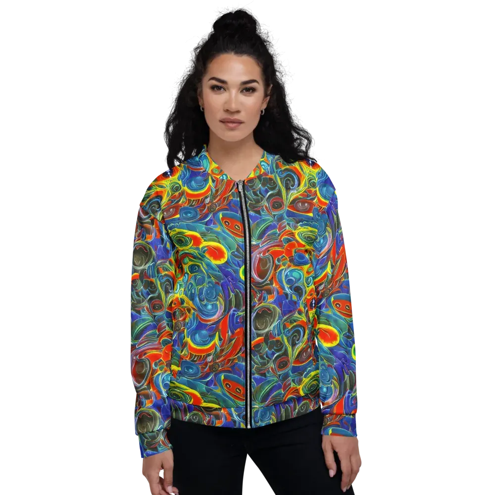 Neon Gyre on Bomber Jacket — Front