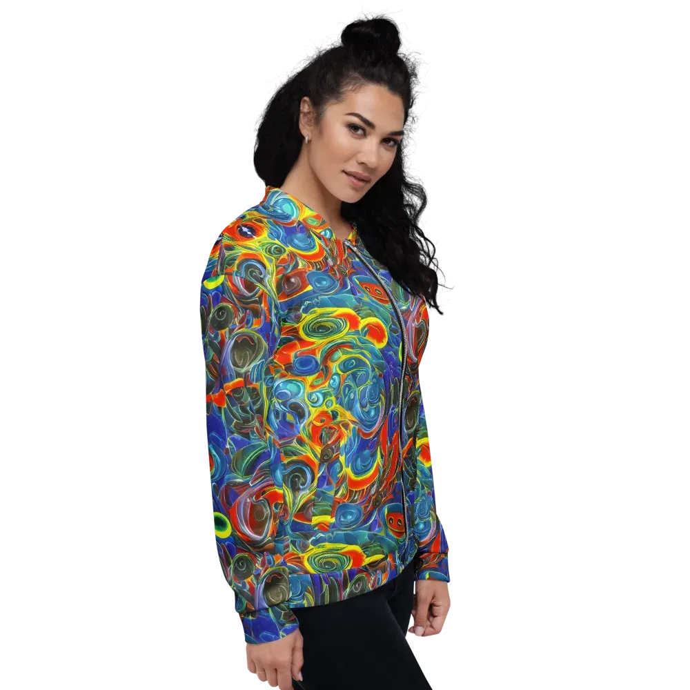 Neon Gyre on Bomber Jacket — Right