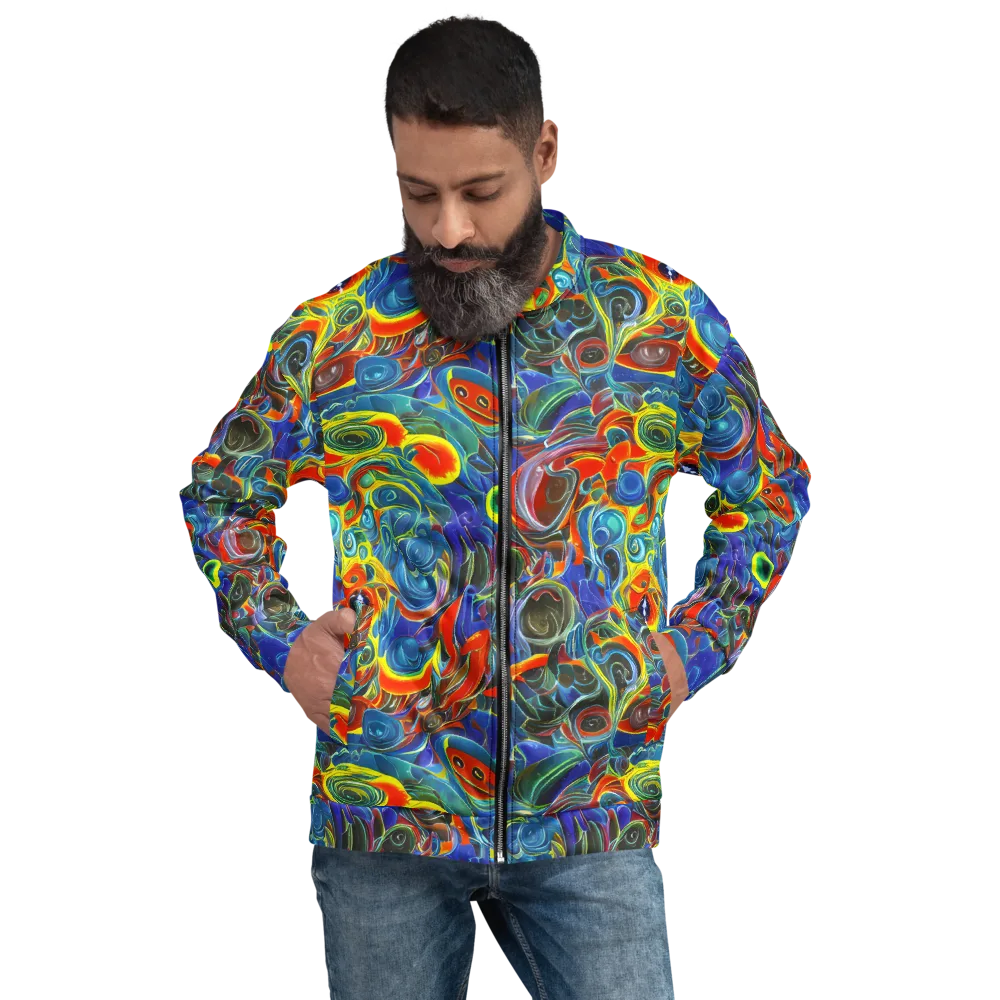 Neon Gyre on Bomber Jacket — Front