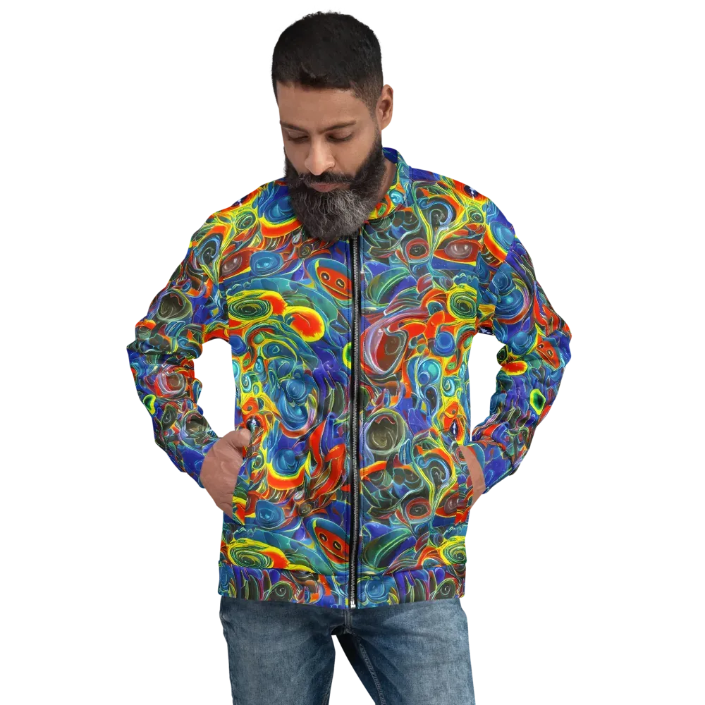 Neon Gyre on Bomber Jacket — Front