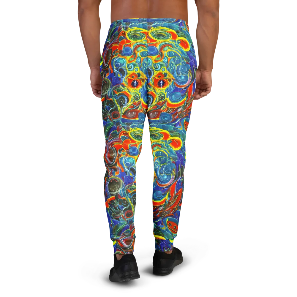 Neon Gyre on Men's Joggers — Back