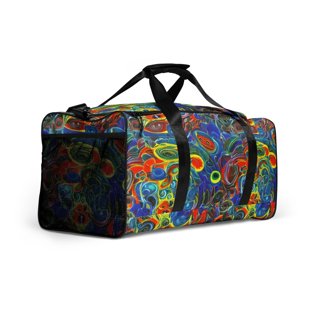 Neon Gyre on Duffle Bag — Right Front