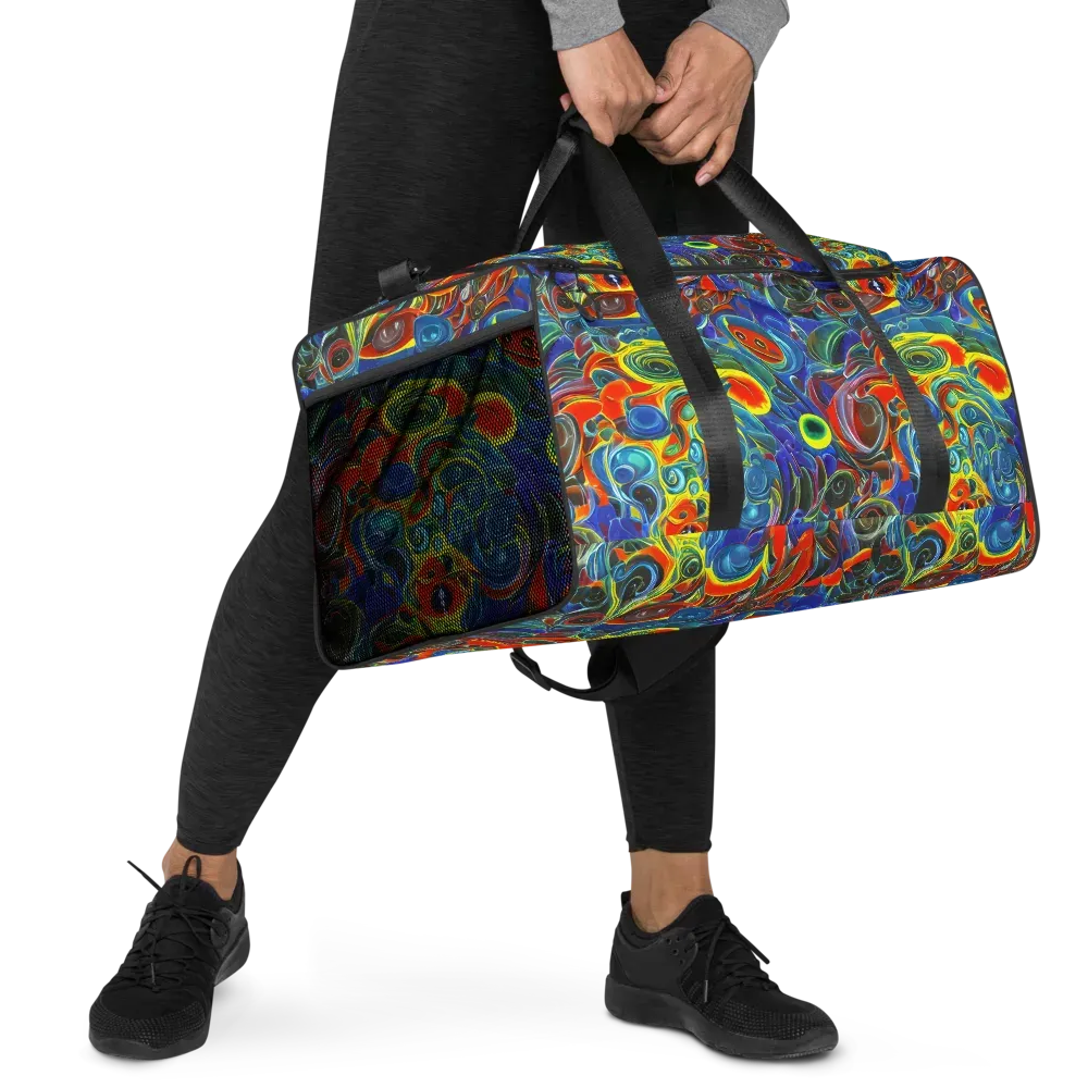 Neon Gyre on Duffle Bag — Right Front