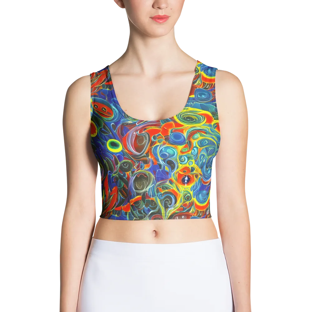 Neon Gyre on Crop Top — Front