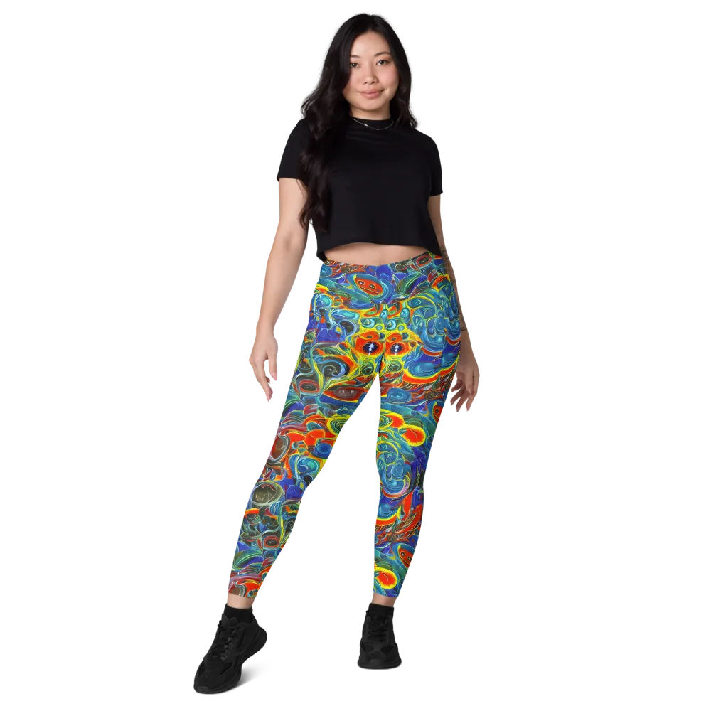 Neon Gyre on Leggings with Pockets — Front