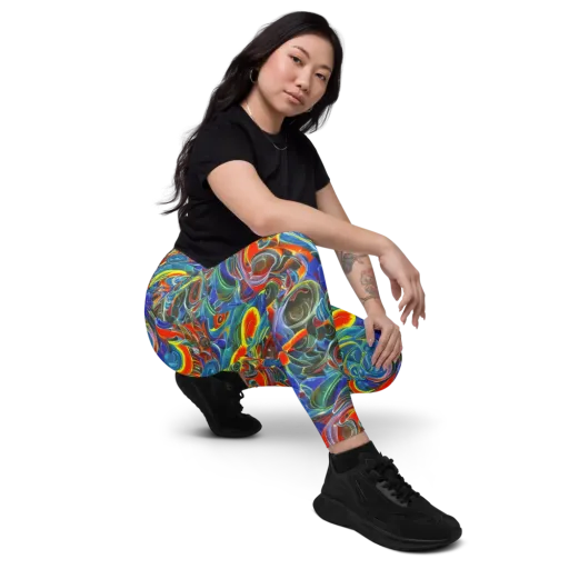 Neon Gyre on a Leggings with Pockets