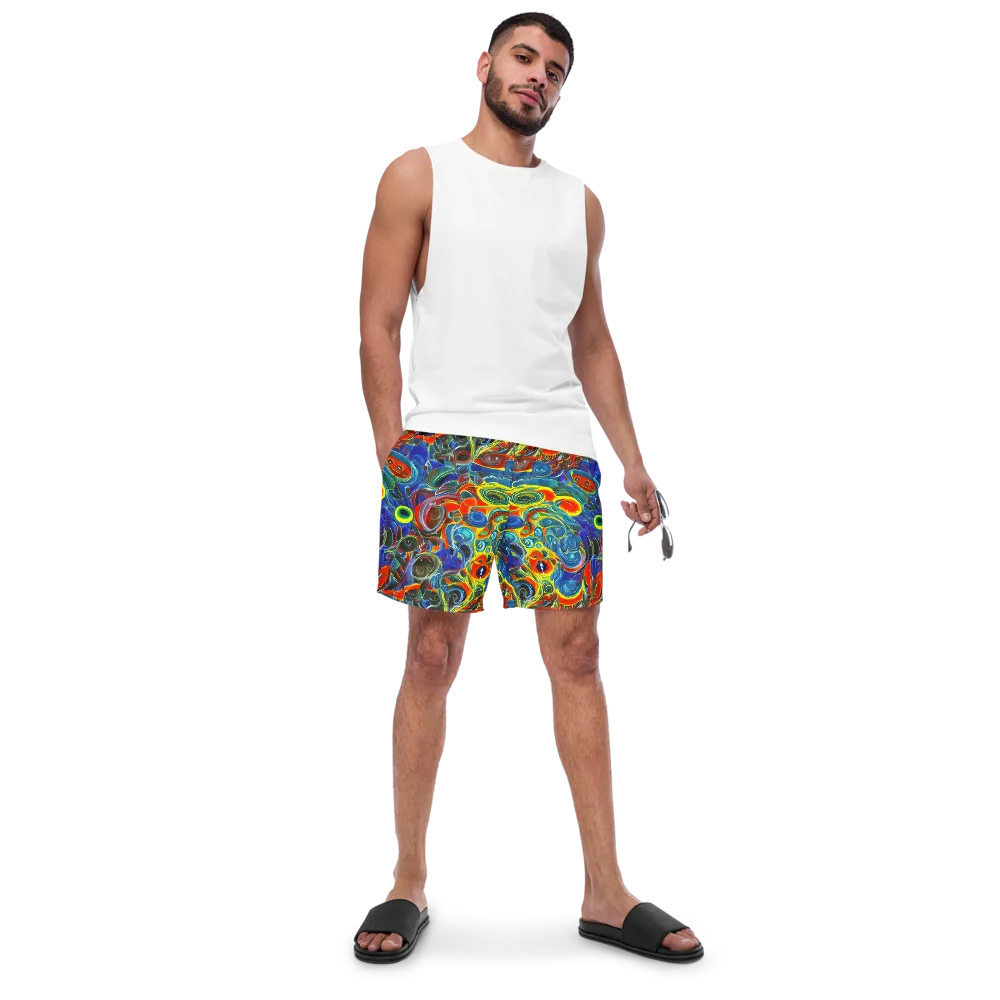 Neon Gyre on Swim Trunks — Front