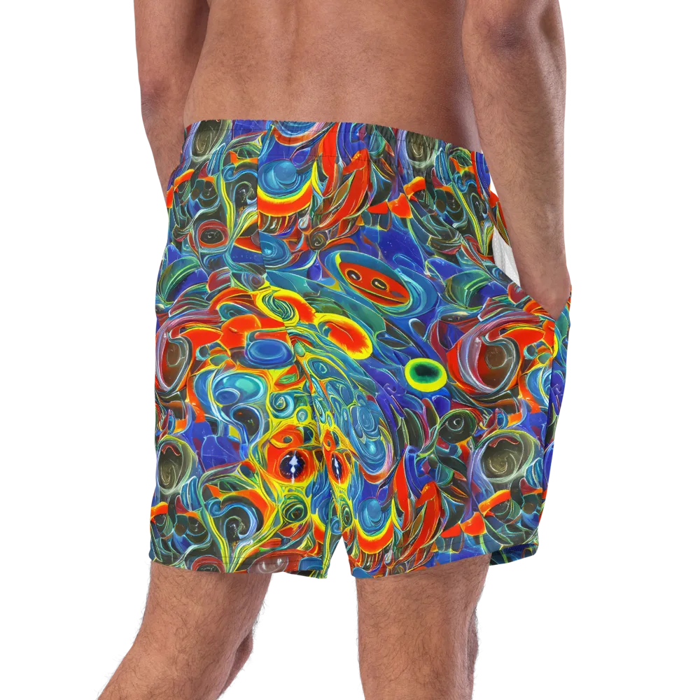Neon Gyre on Swim Trunks — Right Back