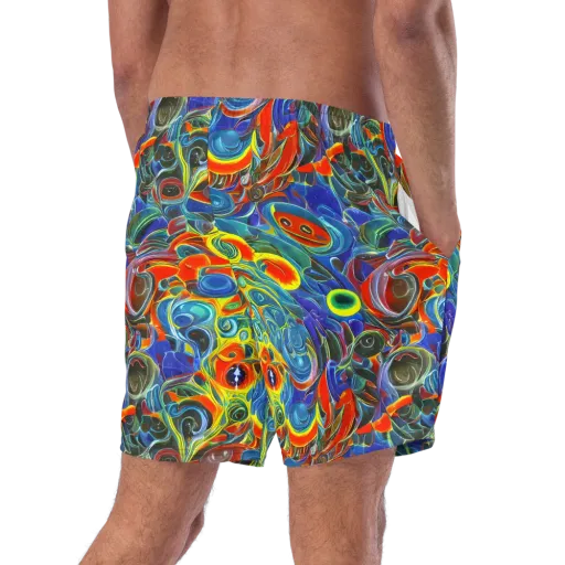 Neon Gyre on a Swim Trunks