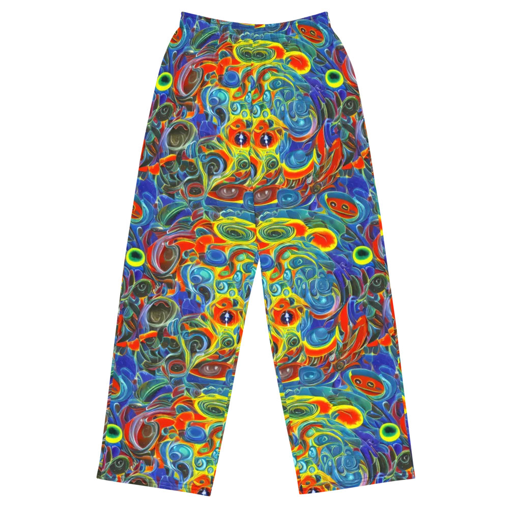Neon Gyre on Wide-Leg Pants — Front