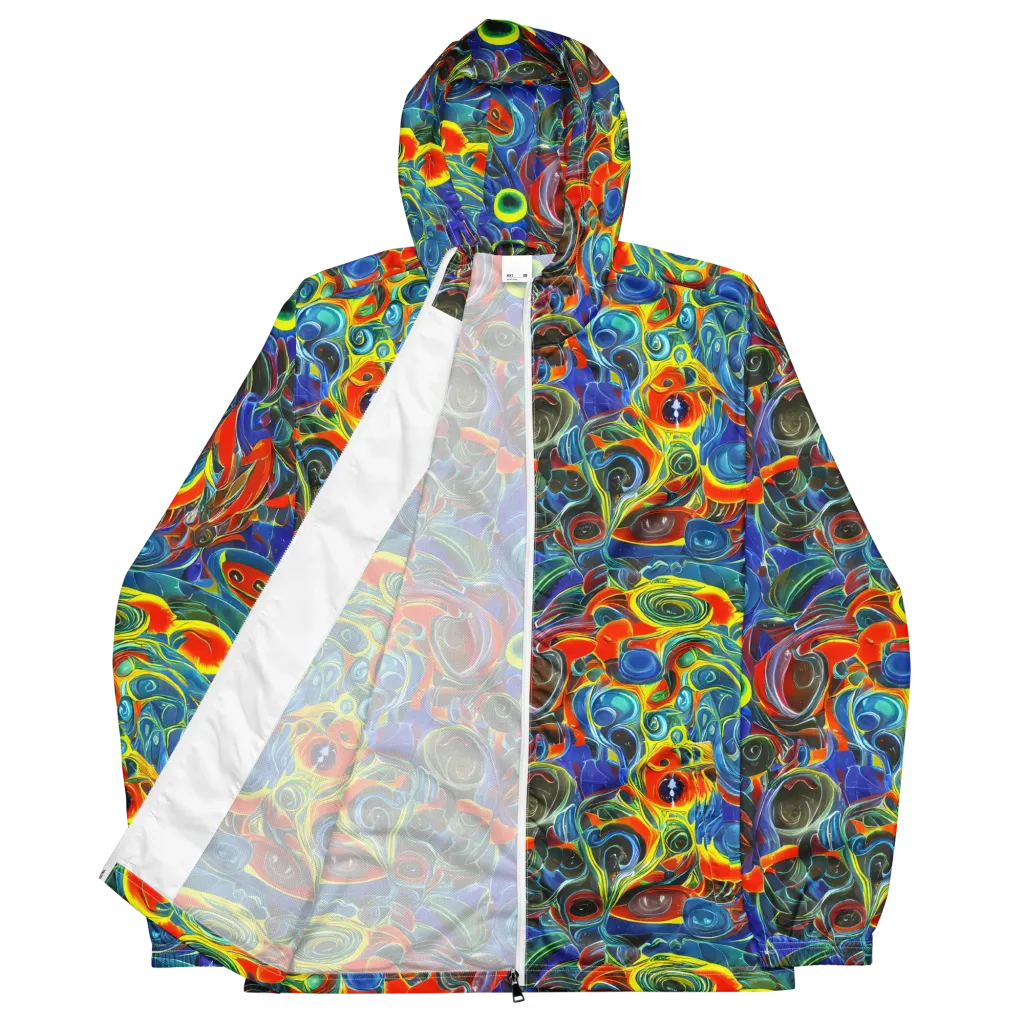 Neon Gyre on Men's Windbreaker — Front