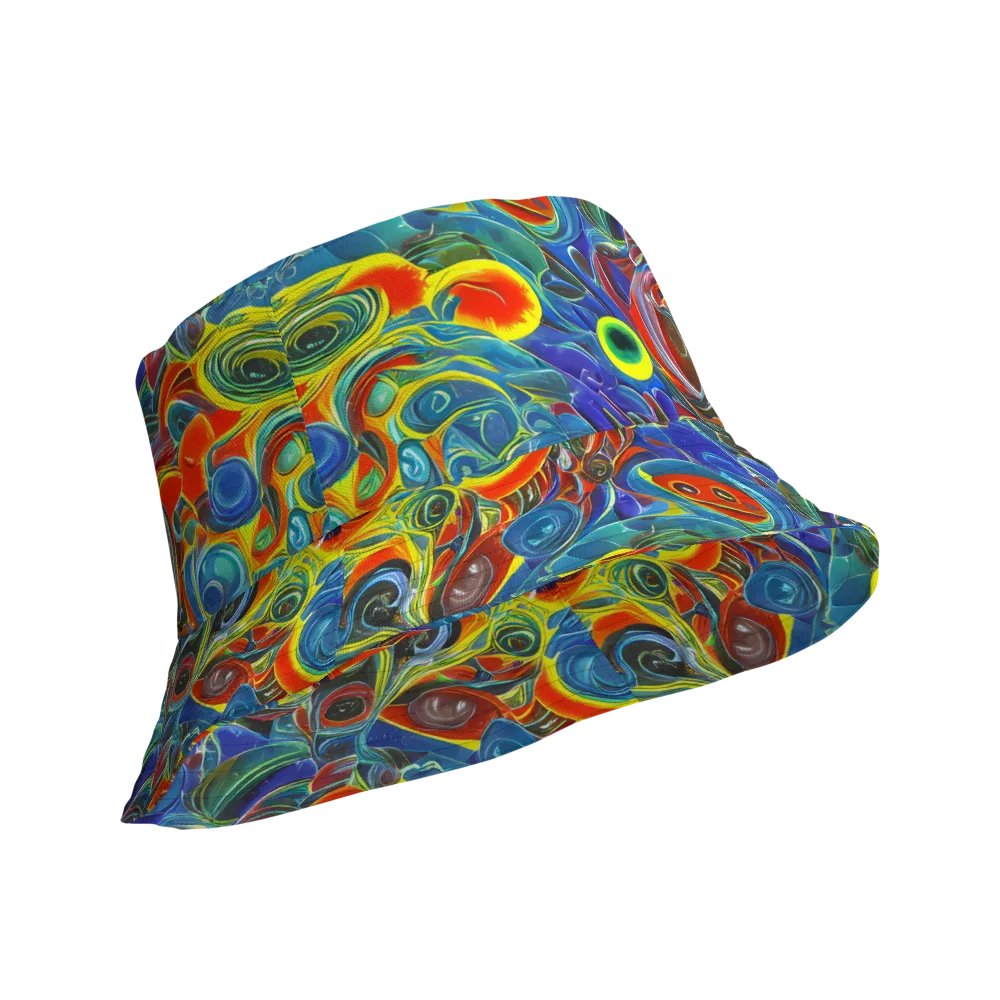 Neon Gyre on Reversible Bucket Hat — Product details Outside