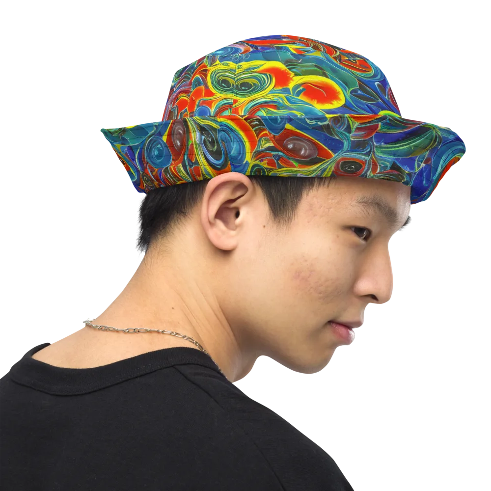 Neon Gyre on Reversible Bucket Hat — Right Outside
