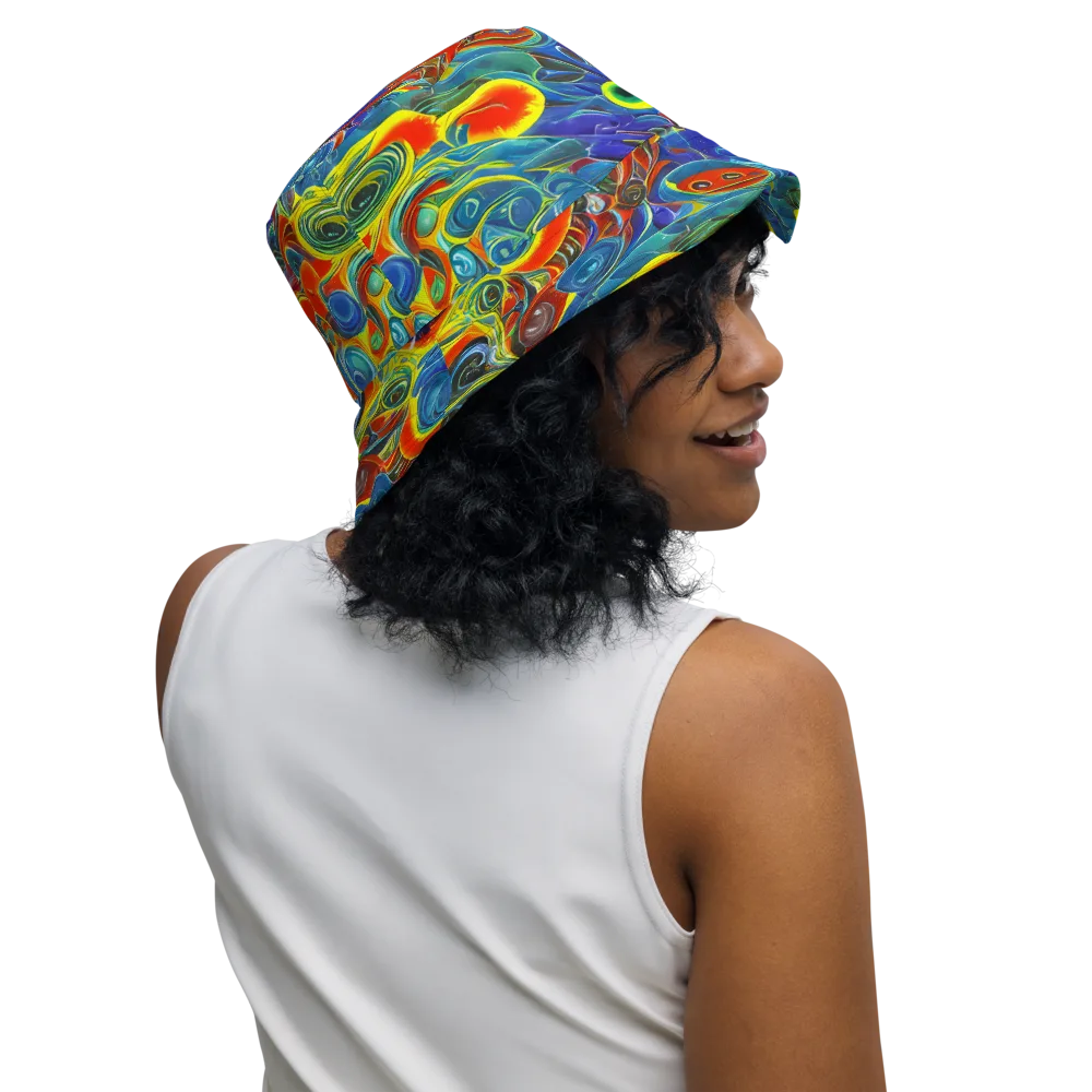 Neon Gyre on Reversible Bucket Hat — Right Outside