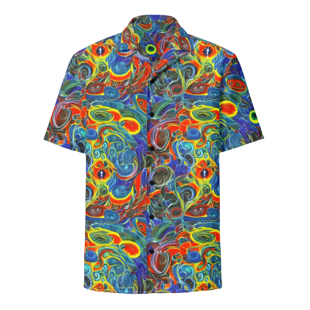 Neon Gyre on Button Shirt — Front