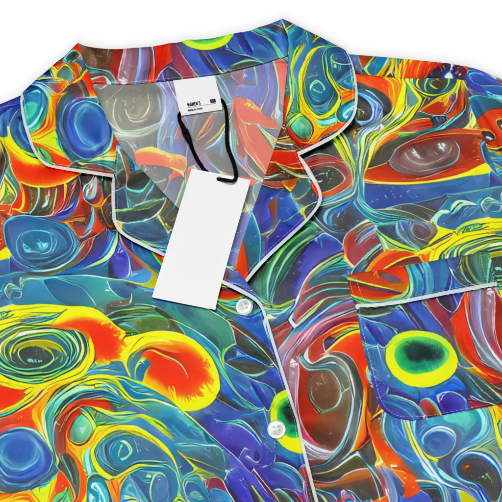 Neon Gyre on Women's Short Sleeve Pajama Top — Product details