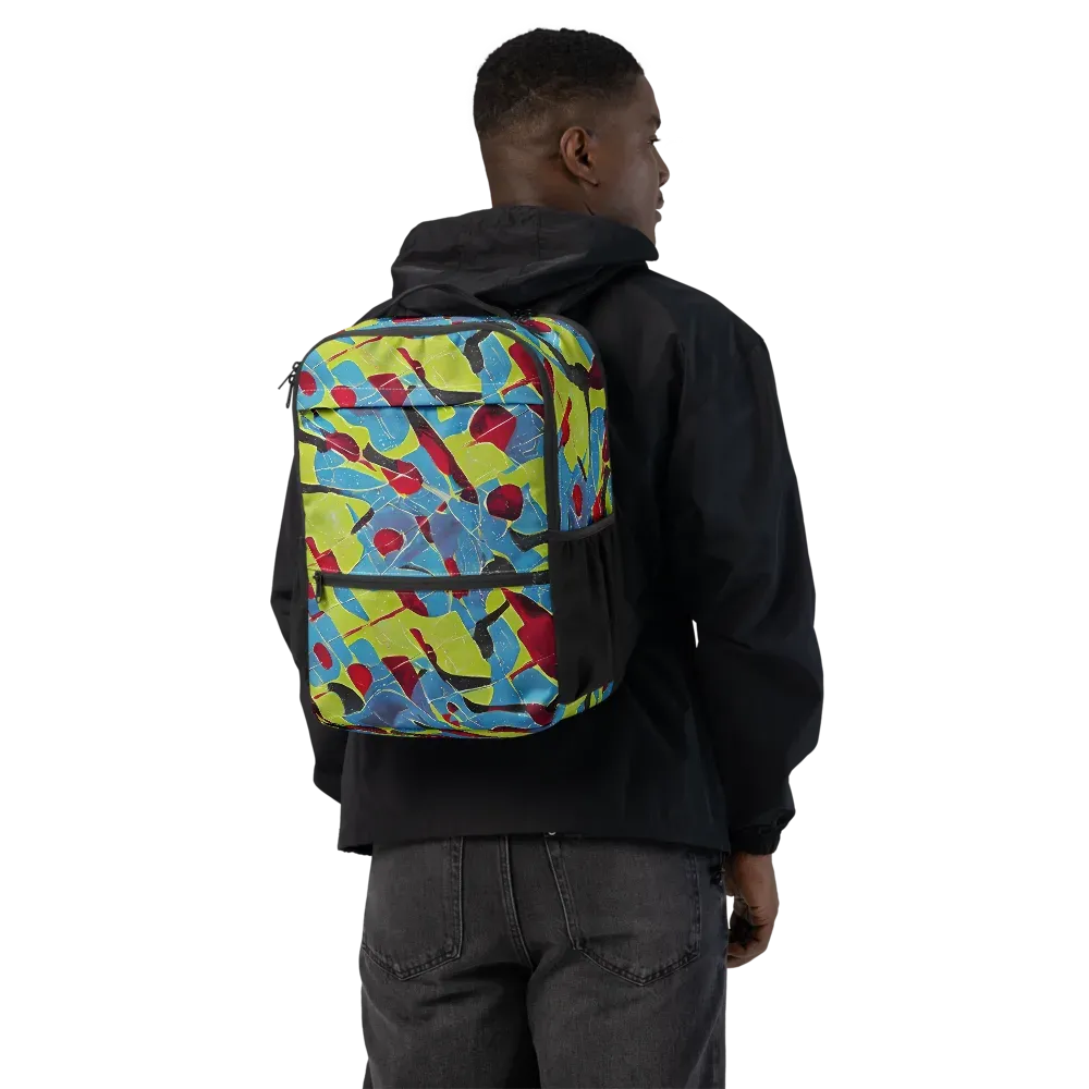 Neon Shatter on Utility Backpack — Back