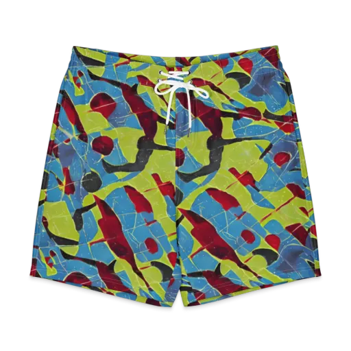 Neon Shatter on a Men's Board Shorts