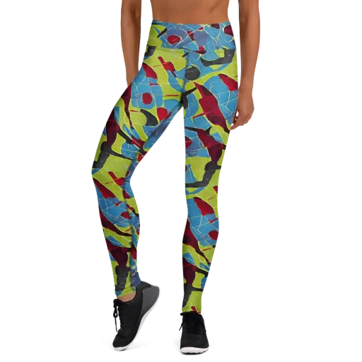 Neon Shatter on a Yoga Leggings