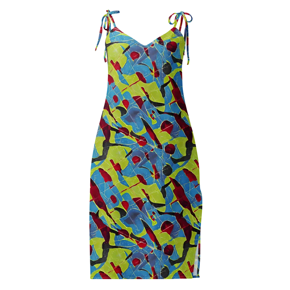Neon Shatter on Slip Dress — Front