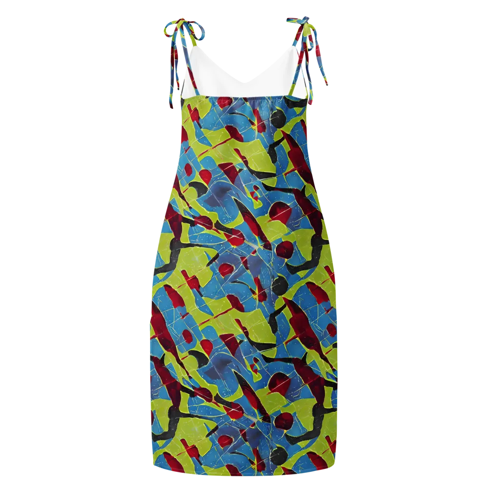 Neon Shatter on Slip Dress — Back