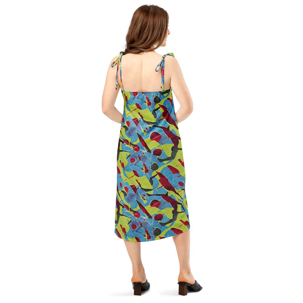Neon Shatter on Slip Dress — Back