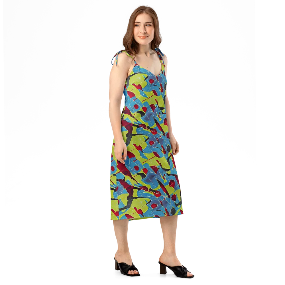 Neon Shatter on Slip Dress — Right Front