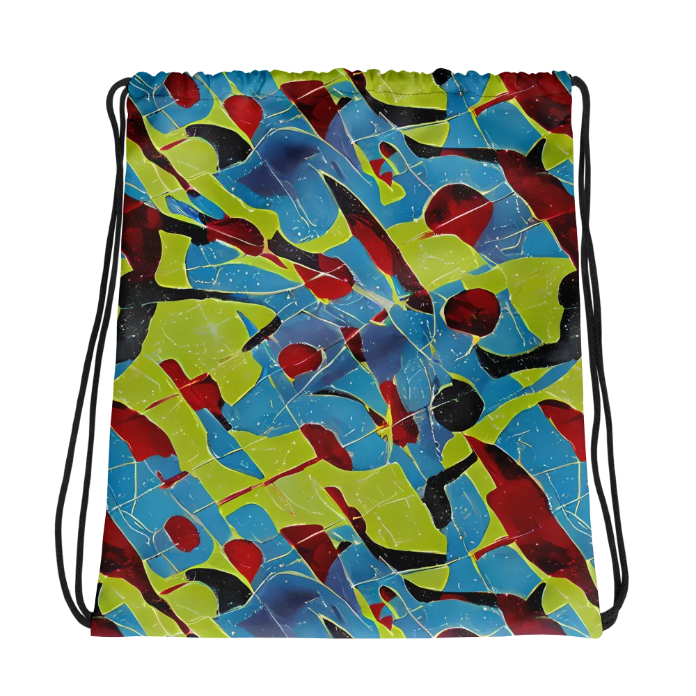 Neon Shatter on Drawstring Bag — Photo