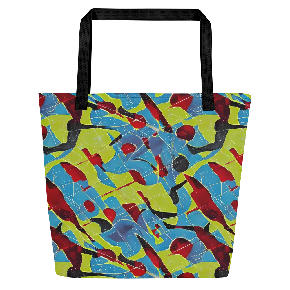 Neon Shatter on Large Tote Bag W/ Pocket — Front