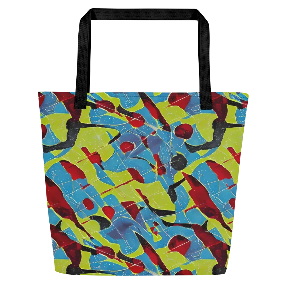Neon Shatter on Large Tote Bag W/ Pocket — Front