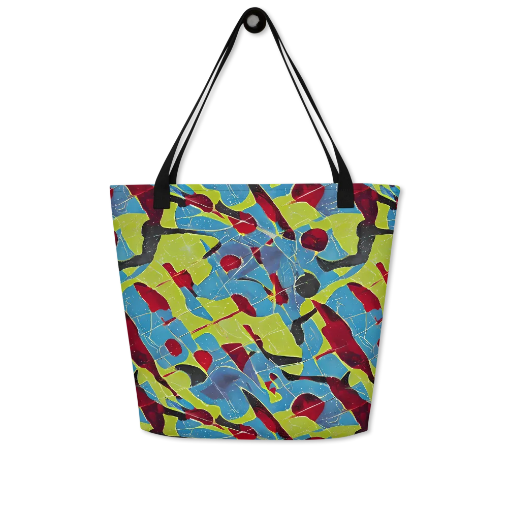 Neon Shatter on Large Tote Bag W/ Pocket — Front