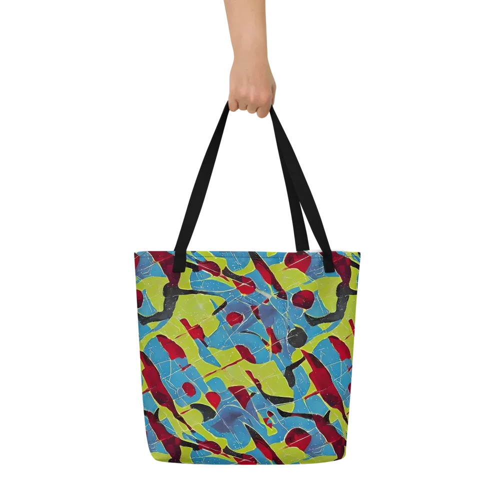 Neon Shatter on Large Tote Bag W/ Pocket — Front