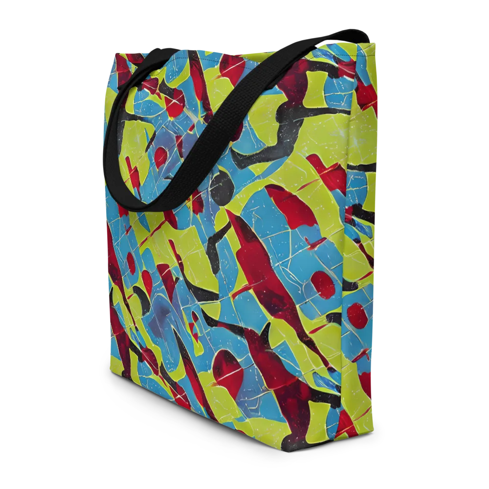 Neon Shatter on Large Tote Bag W/ Pocket — Front
