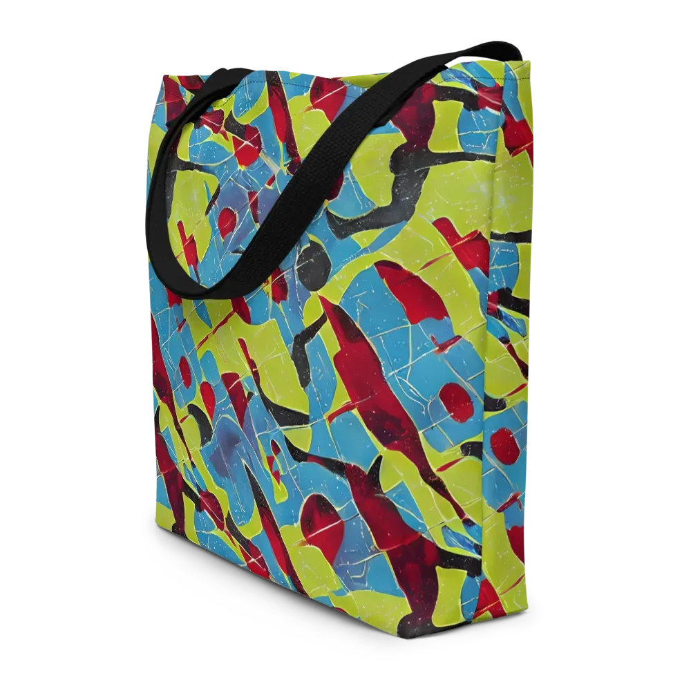 Neon Shatter on Large Tote Bag W/ Pocket — Front