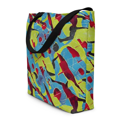 Neon Shatter on a Large Tote Bag W/ Pocket