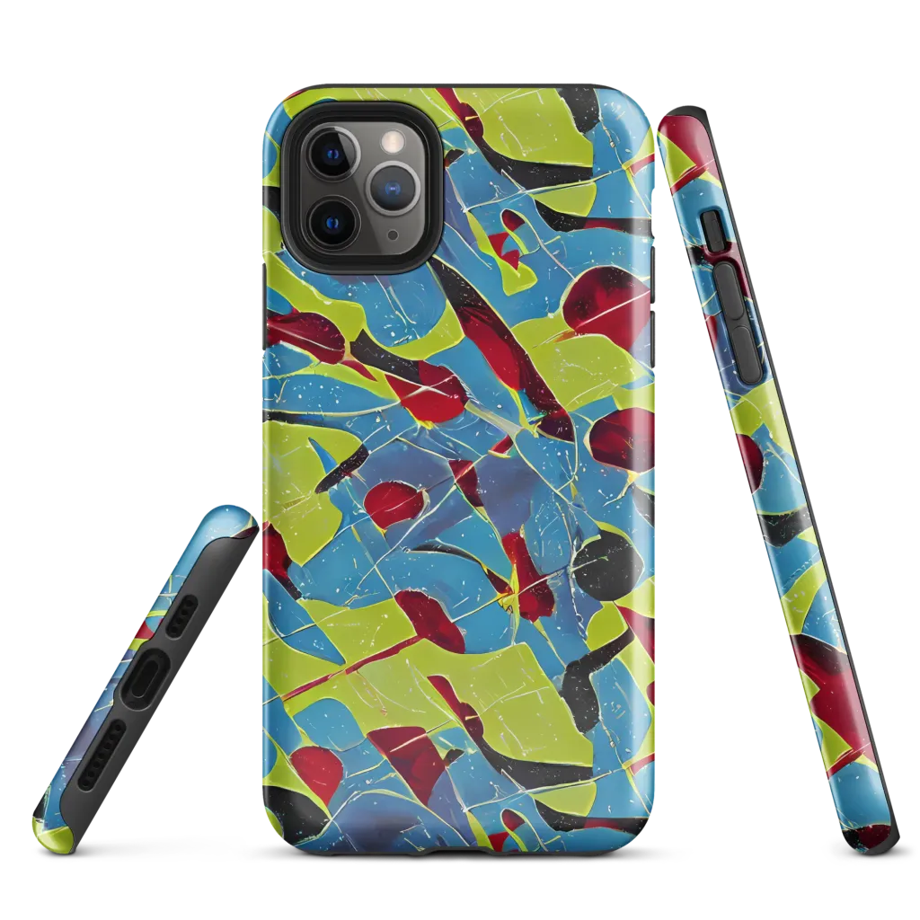 Neon Shatter on Tough Case for iPhone® — Front