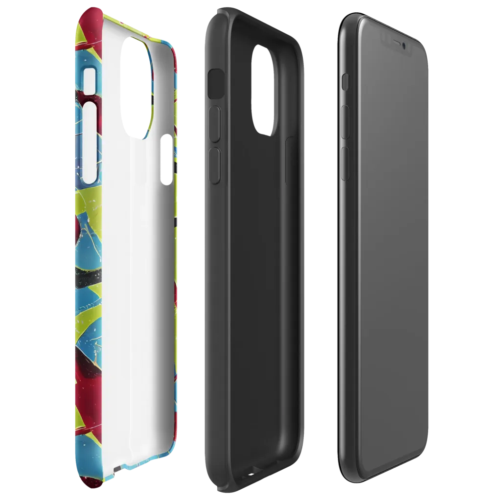 Neon Shatter on Tough Case for iPhone® — Right