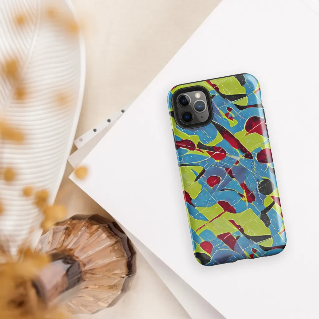Neon Shatter on Tough Case for iPhone® — Front