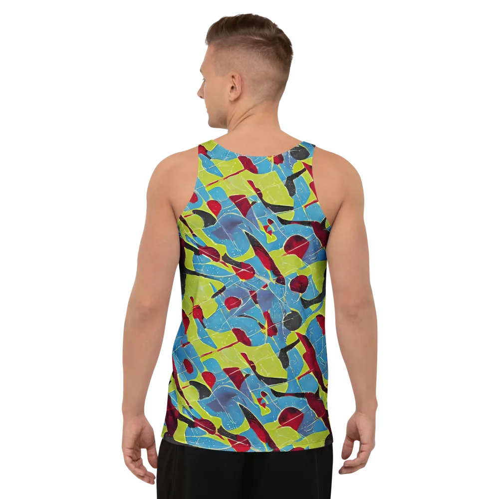 Neon Shatter on Men's Tank Top — Back