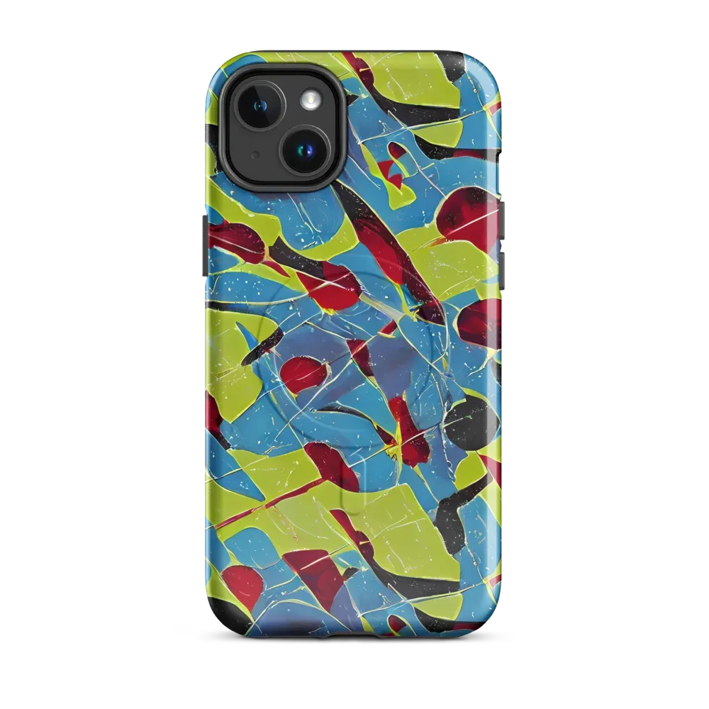 Neon Shatter on MagSafe Tough Case for iPhone® — Front