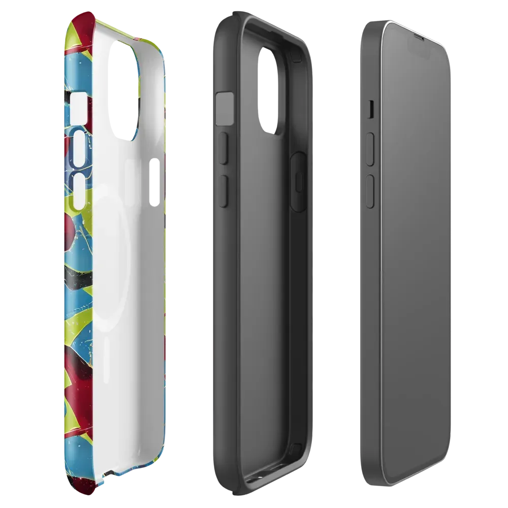 Neon Shatter on MagSafe Tough Case for iPhone® — Front