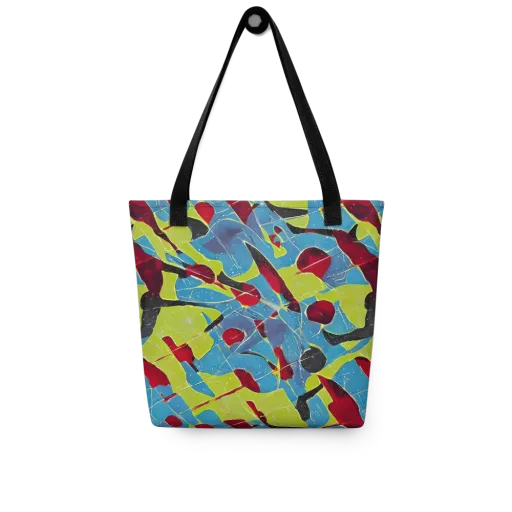 Neon Shatter on a Tote Bag
